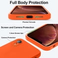 thumbnail image 4 of CRKMGS-Compatible with iPhone XR Case, Upgraded Liquid Silicone with [Flat Edges] [Camera Protection] [Soft Anti-Scratch Microfiber Lining] Phone Case for iPhone 10 XR 6.1 inch - Neon Orange, 4 of 4