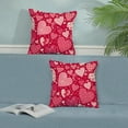 thumbnail image 3 of Valentines Pillow Covers 20x20 Inch Set of 2,Red Love Heart Throw Pillows Case,Valentine''s Day Mother''s Day Anniversary Decorative Square Cushion Covers Farmhouse Couch Decor for Home Sofa Bed, 3 of 5