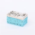 thumbnail image 2 of Hand-Woven Rattan Storage Baskets Set Shelf Baskets Woven Decorative Home Storage Bins Decorative Baskets Organizing Baskets Nesting Baskets(Set of 3-蓝色, 2 of 8