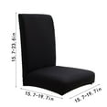 thumbnail image 3 of Dining Chair Cover Stretch Silk Seat Protector Waterproof Anti-Slip Plain Milk Black for Home Office 100% Stretch Easy Fit Durable Elegant Design,Ccwuwei, 3 of 7