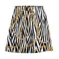 thumbnail image 6 of Gold Chains Skirt Woman Zebra Striped Retro Mini Skirts Summer Street Fashion High Waist D, 6 of 7