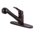 thumbnail image 1 of Kingston Brass GKB705SP Water Saving Wyndham Pull-Out Kitchen Faucet with Single Loop Handle & Matching Wand, Oil Rubbed Bronze, 1 of 1