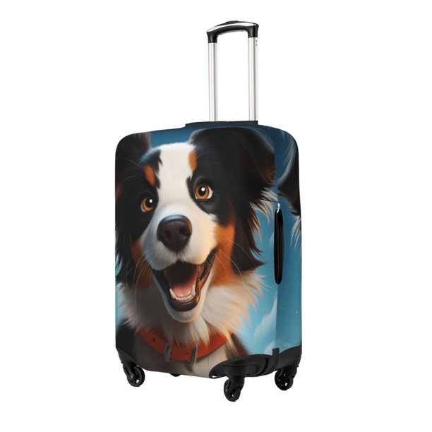 Fotbe Playful Smile Cute Dog Funda Protectora para Equipaje, Antirrayones y Resistente a la Suciedad, Compatible con Maletas de 18 a 32 Pulgadas-X-Large