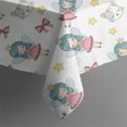 thumbnail image 5 of White Fairy Cat Pattern Square Tablecloth,Waterproof Square Table Cover,Wipeable Spillproof Washable Table Cover for Home Kitchen Party Decor 52"x52"(132x132cm), 5 of 6