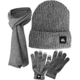 thumbnail image 1 of Juego de Gorro, Bufanda y Guantes de Pantalla Táctil, Bluelander, Unisex, Gris Oscuro, 1 of 5