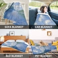 thumbnail image 2 of Yayeee Throw Blanket for Couch Soft Warm 60" x 80" Sofa Chair Bed Decoration, Blue Sky and River, 2 of 7