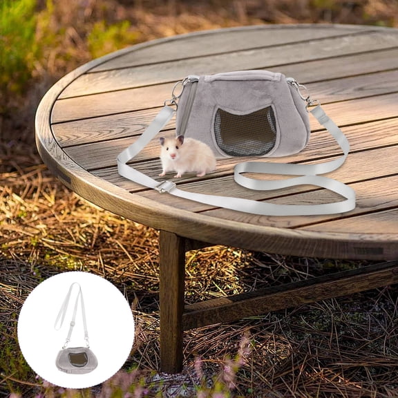 Raindrops Compact Grey Pet Outing Bag Breathable Material for Home Use