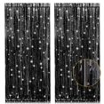 thumbnail image 1 of Cortinas con flecos PIGETALE, lámina negra de oropel, 1 m x 2,5 m, paquete de 2, 1 of 6