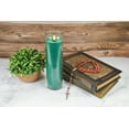 thumbnail image 6 of (2 pack) Prayer Candle Clear Glass Green Wax, 8 Inch, 6 of 7
