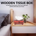 thumbnail image 3 of Retro Vintage Copper Ring Pattern Wooden Paper Tissue Box Holder Decor New:Retro Red, 3 of 8