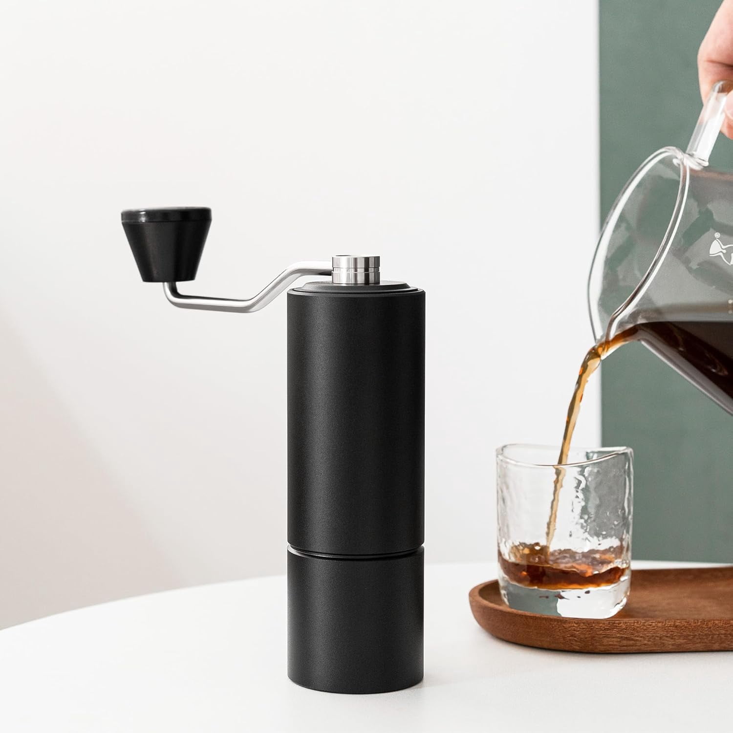 Chestnut C2 MAX Manual Coffee Grinder with Adjustable Coarseness, Capacity 30g with CNC Stainless Steel Conical Burr, Pour Over Coffee for Hand Grinder of Office Home Traveling Camping
