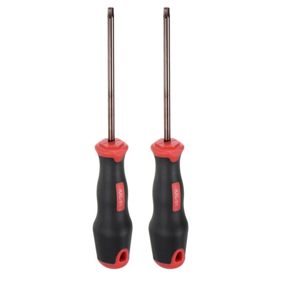 Uxcell 2pcs Hex Magnetic Wrench Screwdriver H4x100mm Hex Key Metric Driver with 100mm Handle for General Repair