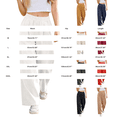 thumbnail image 3 of Women's Wide Leg Linen Pants Lounge Outfit Baggy High Waisted Pants Yoga Workout Sweatpants Straight Leg Trousers Office Dress Work Slacks Linen Cotton Blend Pants Solid Color Long Trousers Xl, 3 of 5