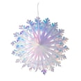 thumbnail image 4 of OULII 1Pack Multicolored Snowflakes Snow Fan Shape Wall Ceiling Decoration For Home Party Hotel Restaurant, 4 of 7