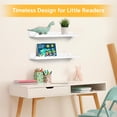 thumbnail image 3 of KEDEMAS Nursery Book Shelves, Floating Book Shelves for Wall, Scalloped Shelves for Wall Decor and Storage Perfect for Books, Toys, Photo Frames, and Nursery Décor (White) C104, 3 of 3