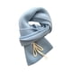 thumbnail image 5 of Bufanda elegante y suave para mujer, regalo de otoño, color liso, resistente al viento y al clima. Azul, 5 of 9