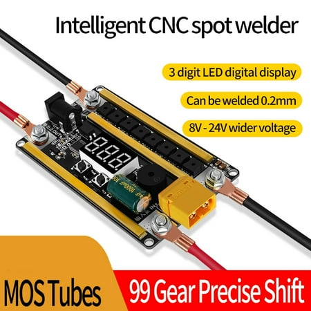 

Spot Welder GX591 99 Intelligent Spot Welder 8V-24V 0.1-0.2Mm 2400A MAX Portable 18650 Lithium Battery Spot Welder DIY Kit
