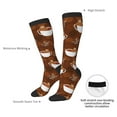 thumbnail image 4 of Rateoe Sloths Need More Coffee Pattern Women’s Knee High Crew Socks,Trouser Socks Comfortable, Breathable, Moisture-Wicking and Soft, 4 of 6