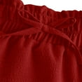 thumbnail image 5 of Erwazi Girls Tiered Pleated Long Skirts Solid Color Elastic Waist Drawstring Casual Flowy A-Line Skirt, Red, 10-11 Years, 5 of 6