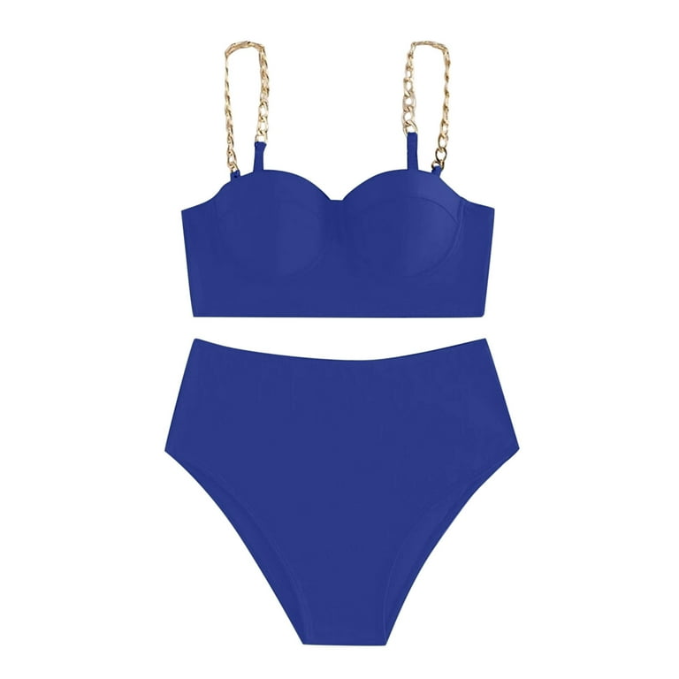 Womens Bikini Sets High Waisted Two Junior Swim Suits Swimsuit