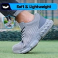thumbnail image 5 of LAoutun Mens Steel Toe Shoes Lightweight Safety Work Shoes Cushioned Steel Toe Sneakers Grey, 5 of 6
