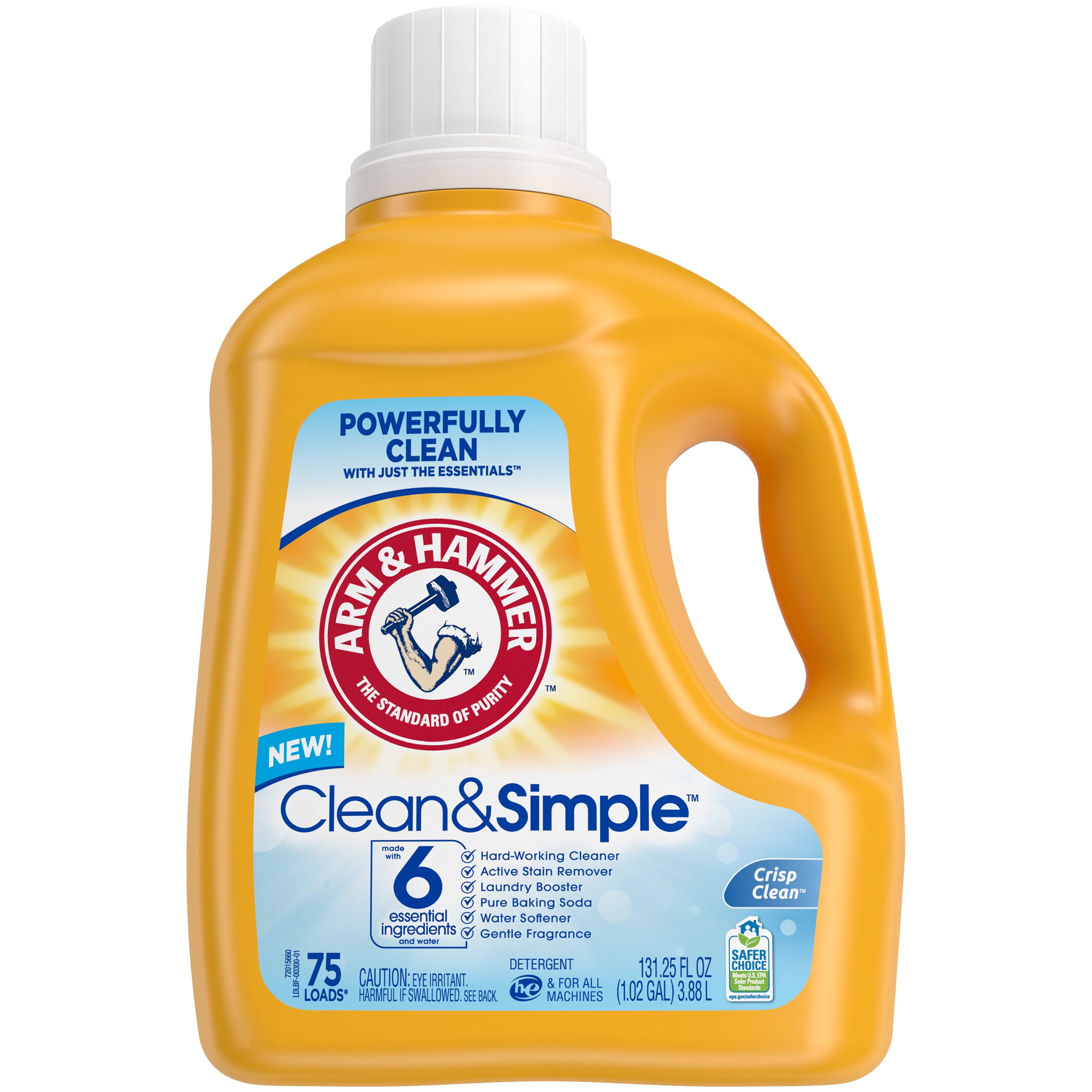 Arm & Hammer Clean & Simple Liquid Laundry Detergent, 75 loads