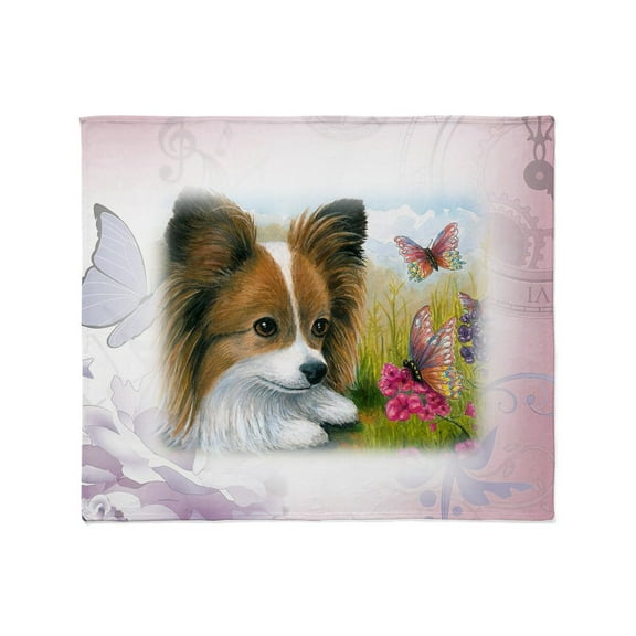CafePress - Dog 123 Papillon Throw Blanket - Soft Fleece Throw Blanket, 50"x60" for All Ages