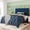 Navy Blue, variant on Allewie King Size Velvet Upholstered Platform Bed Frame with Adjustable Vertical Channel Tufted Headboard, Navy Blue