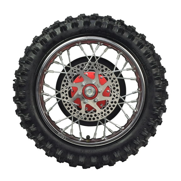 AlveyTech Complete Rear Wheel with Red Hub for the Razor SX500 McGrath Dirt Rocket