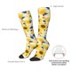 thumbnail image 4 of Fotbe Navy Blue Leaf Sunflower Calcetas Divertidas Estampadas para Hombre y Mujer, Calcetas de Algodón hasta la Rodilla para Caminar, Correr, Enfermería y Embarazo, 4 of 6
