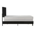 DHP Janford Upholstered Bed, Black Faux Leather, Twin