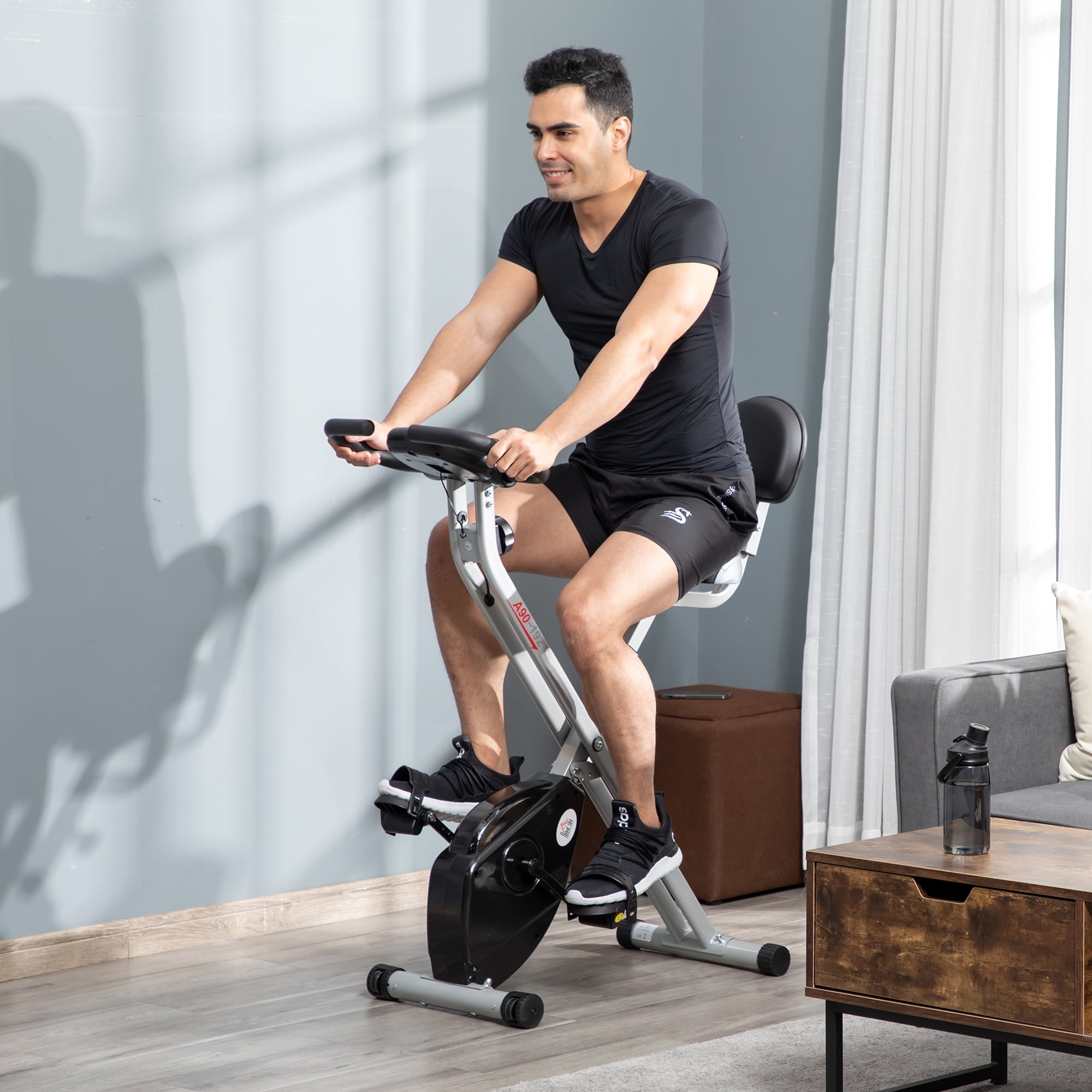 Soozier Foldable Upright Exercise Bike A90 192GY