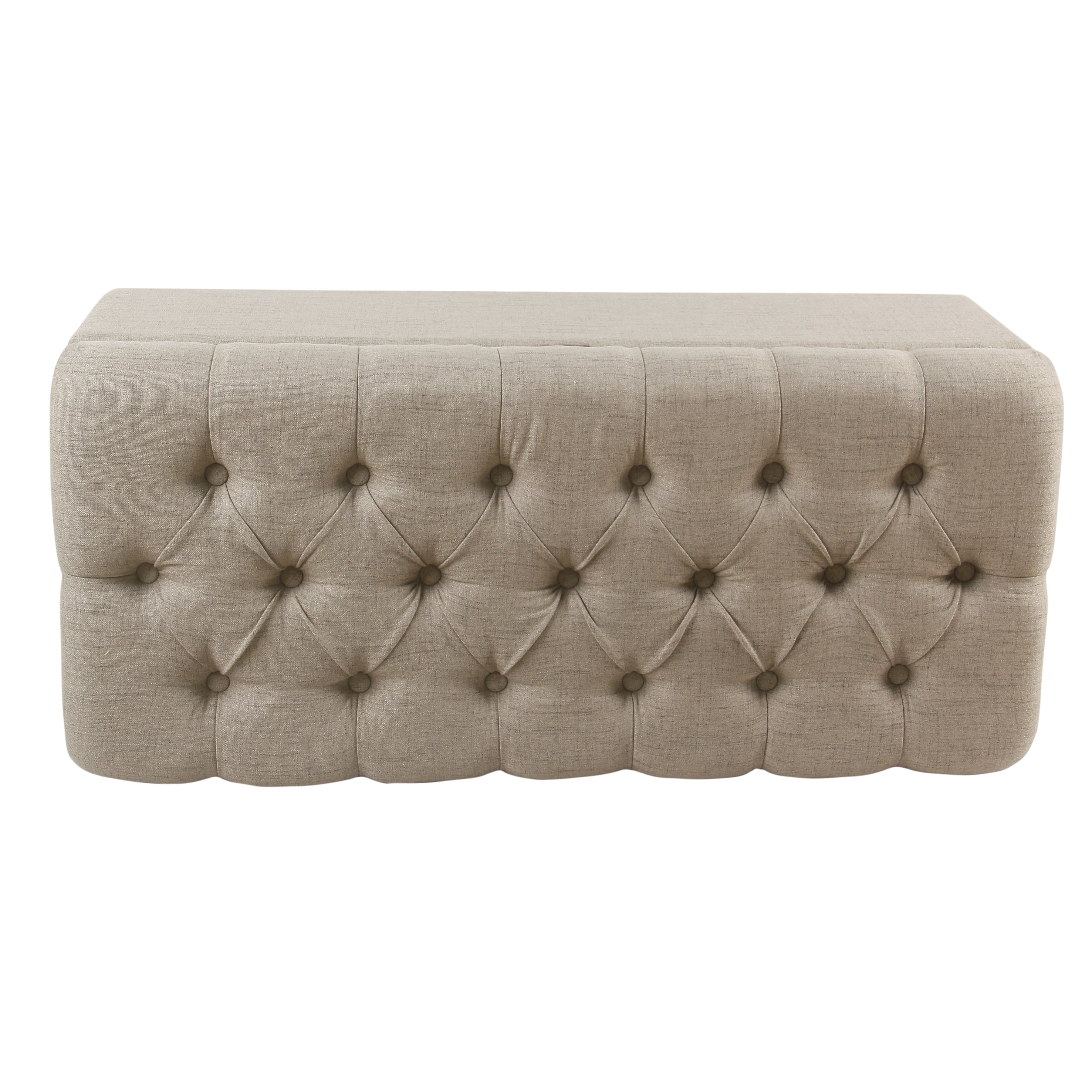 HomePop Ainsley Button Tufted Storage Bench, Multiple Colors