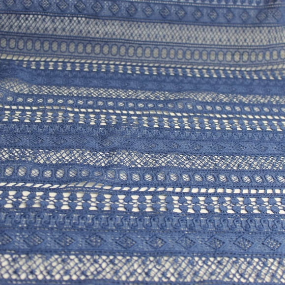 Texco Inc No Stretch 100% Polyester Chemical SERENA Pattern/47 Light-Medium-weight Lace Fabric Apparel/Bridal Gowns/Home Decor/DIY Projects, Denim 1 Yard