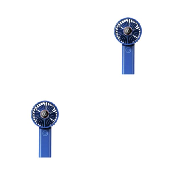 Mini ventilador de mano Moyic Refrigerador de pantalla digital 3 velocidades Azul oscuro 2Conjunto