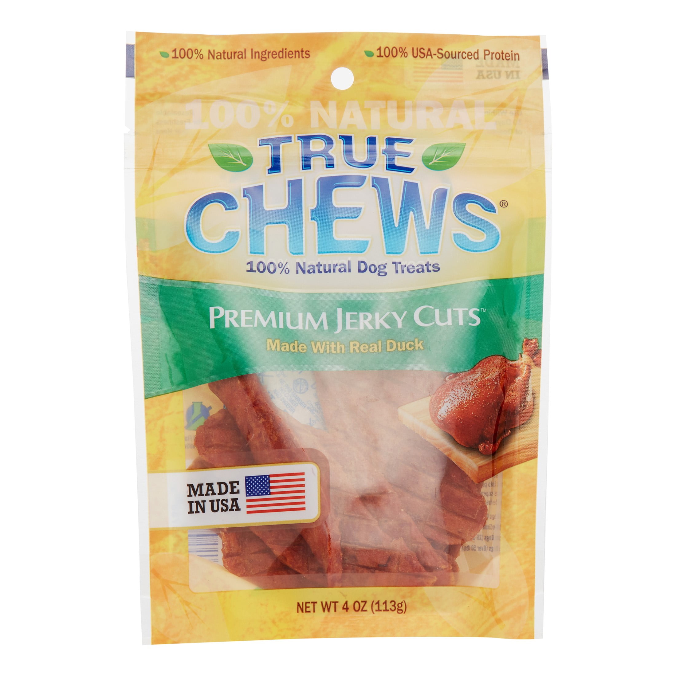 True Chews Premium Jerky Cuts Made with Real Duck Dog Treats, 4 Oz