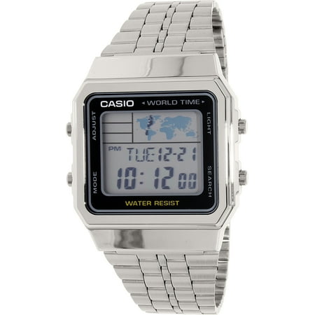 Casio Men's World Time Watch, Silver Bracelet (Best Made Watches In The World)