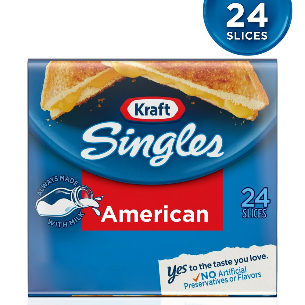 Kraft Singles American Cheese Slices, 24 ct Pack