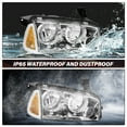 thumbnail image 4 of Left &Right For 2006-2010 Dodge Charger SE SXT SXT Headlight Chrome OE-Style, 4 of 14