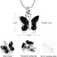 thumbnail image 2 of Cremation Jewelry Butterfly Urn Necklace for Ashes for Women Men Keepsake Memorial Human Pet Ashes Locket Pendant, 2 of 6
