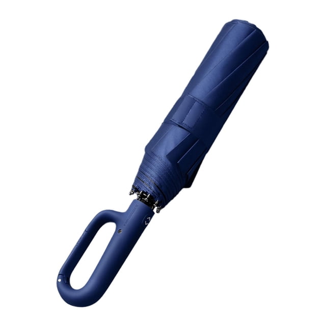Paraguas plegable, accesorios para sombrillas, portátil a prueba de viento, para viajes de mujeres Azul