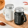 thumbnail image 2 of Glass Bottle Kitchen Set | Black & White Handle Design Blending Style With Functionality Silicone Collapsible Funnel Large Air Right Reusable Condiment Containers with Lids Home Edit Collapsible, 2 of 4