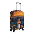 thumbnail image 3 of Daiia Vintage Blue Leaf Mushroom Luggage Cover, Thickened Washable Travel Luggage Covers, Elastic Unique Baggage Covers for 18-20 inch Luggage-Small, 3 of 9