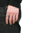 thumbnail image 1 of DA280 - High polished (no plating) Stainless Steel Ring with AAA Grade CZ in Clear, 1 of 1