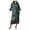 Green, variant on Celivon Silk Satin Robes For Women Spring Summer Long Pajamas Smooth Luxe Floral Kimono Robe For Cool Sensation 3/4 Sleeve Long Casual Home Wear Bathrobe Sleepwear