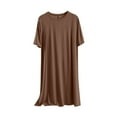 thumbnail image 1 of Prix Réduit, Robe de Nuit à Col Rond pour Femme, Grande Robe Décontractée pour la Maison, à Manches Longues, Coton Doux, Vêtement de Nuit Confortable, Chemise de Nuit, Robe de Nuit Idéale pour les Journées Actives, Sopatenor, 1 of 8