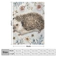 thumbnail image 4 of Nawypu Cute Hedgehog Blanket,Animal Pattern Sherpa Blanket Soft Kawaii Kids Throw Blanket Hedgehog Gifts for Girls Women Hedgehog Lovers Leaves Branch Cozy Flannel  Blanket Couch Bed Throw, 4 of 6