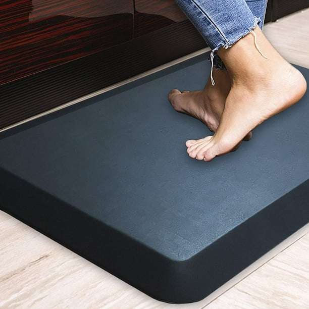 Alfombra antifatiga HEALEG extra gruesa de 30 x 50 cm, color negro