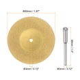 thumbnail image 2 of Uxcell 10pack Diamond Cutting Wheel 50mm Titanium Coating Cut Off Discs with 2pack 3mm Mandrel, 2 of 6