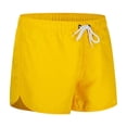 thumbnail image 5 of NAFUU Men's Stretch Shorts Solid Color Shorts With Pockets Drawstring Side Slit Hem Lightweight Athletic Shorts For Men, 5 of 5